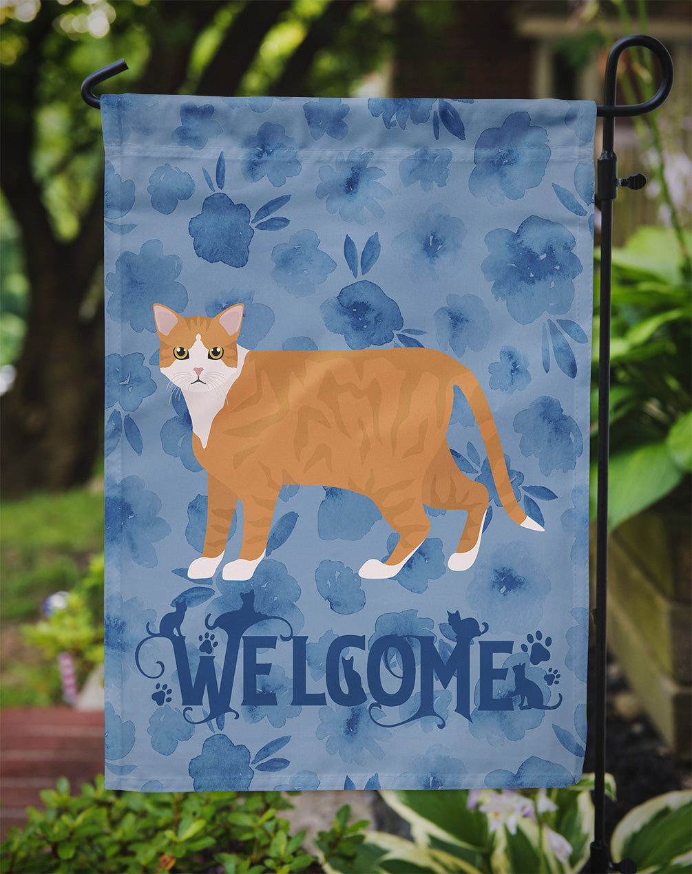 European Shorthair #1 Cat Welcome Garden Flag Mailbox Decorative Yard Banner Outside Patio Artwork for Flower Beds, Garden Size, Multicolor