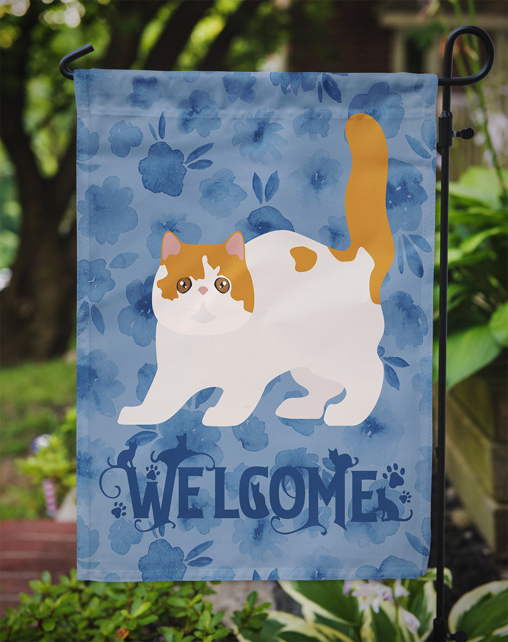 Exotic Shorthair #4 Cat Welcome Garden Flag Mailbox Decorative Yard Banner Outside Patio Artwork for Flower Beds, Garden Size, Multicolor