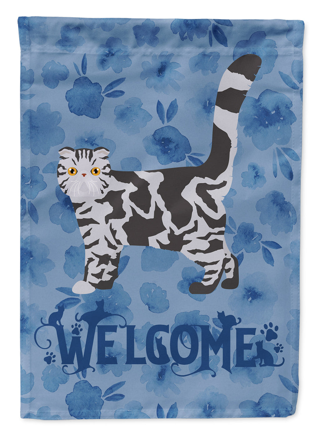 Foldex Exotic Fold #1 Cat Welcome Garden Flag Mailbox Decorative Yard Banner Outside Patio Artwork for Flower Beds, Garden Size, Multicolor