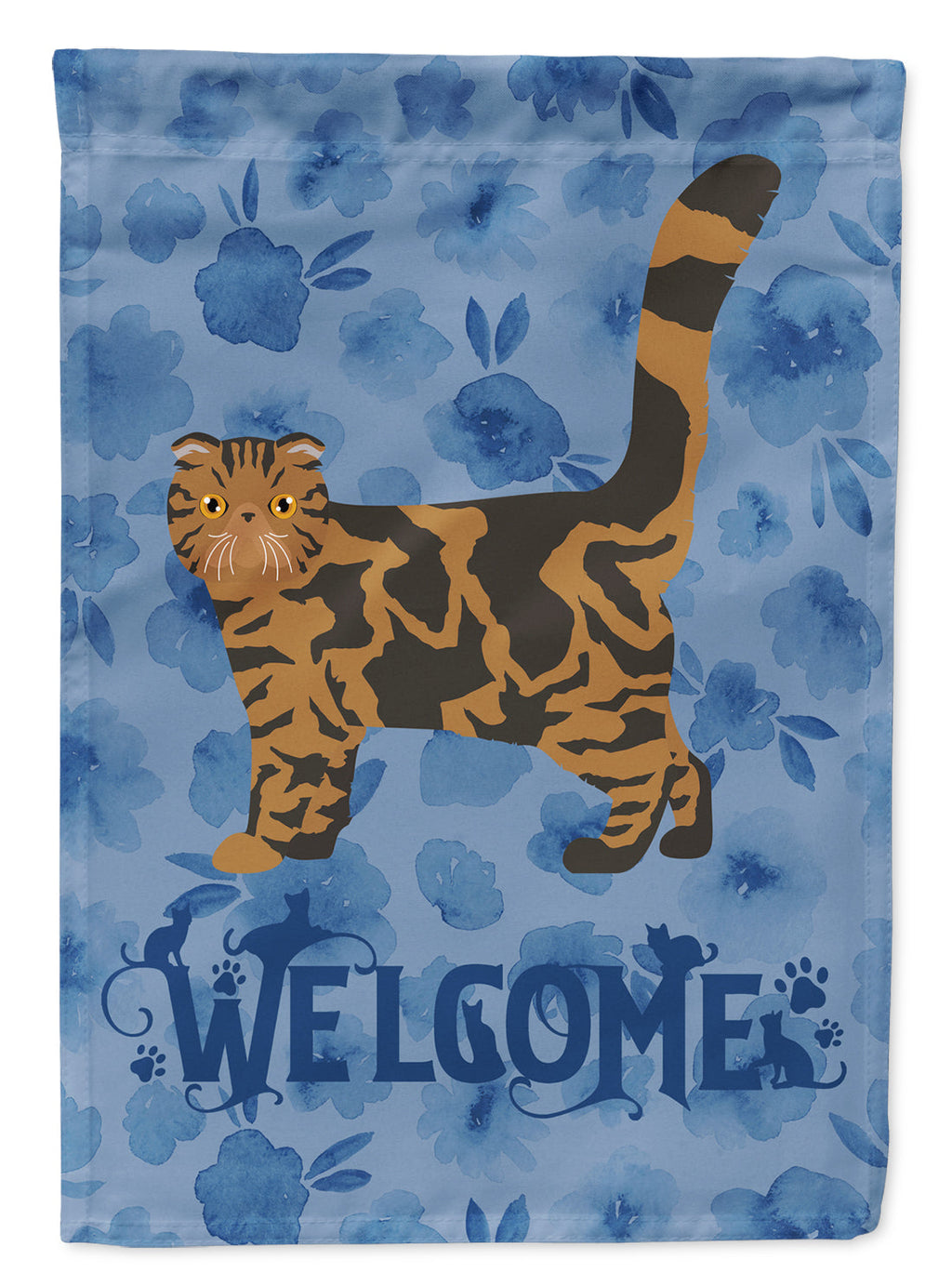 Foldex Exotic Fold #2 Cat Welcome Garden Flag Mailbox Decorative Yard Banner Outside Patio Artwork for Flower Beds, Garden Size, Multicolor