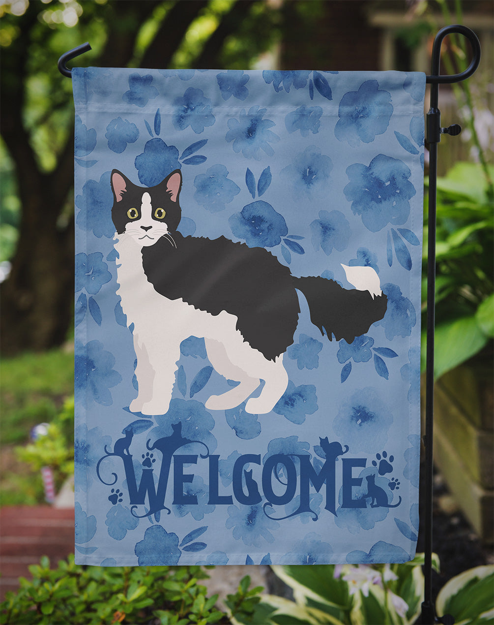 La Perm #1 Cat Welcome Garden Flag Mailbox Decorative Yard Banner Outside Patio Artwork for Flower Beds, Garden Size, Multicolor