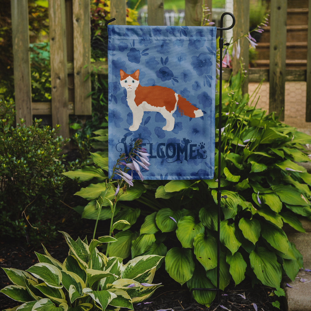La Perm #2 Cat Welcome Garden Flag Mailbox Decorative Yard Banner Outside Patio Artwork for Flower Beds, Garden Size, Multicolor