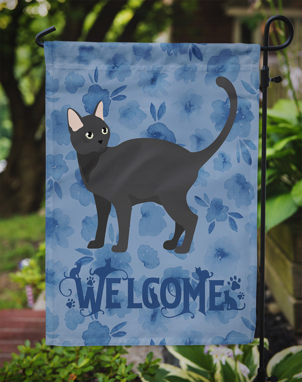 Malayan #2 Cat Welcome Garden Flag Mailbox Decorative Yard Banner Outside Patio Artwork for Flower Beds, Garden Size, Multicolor