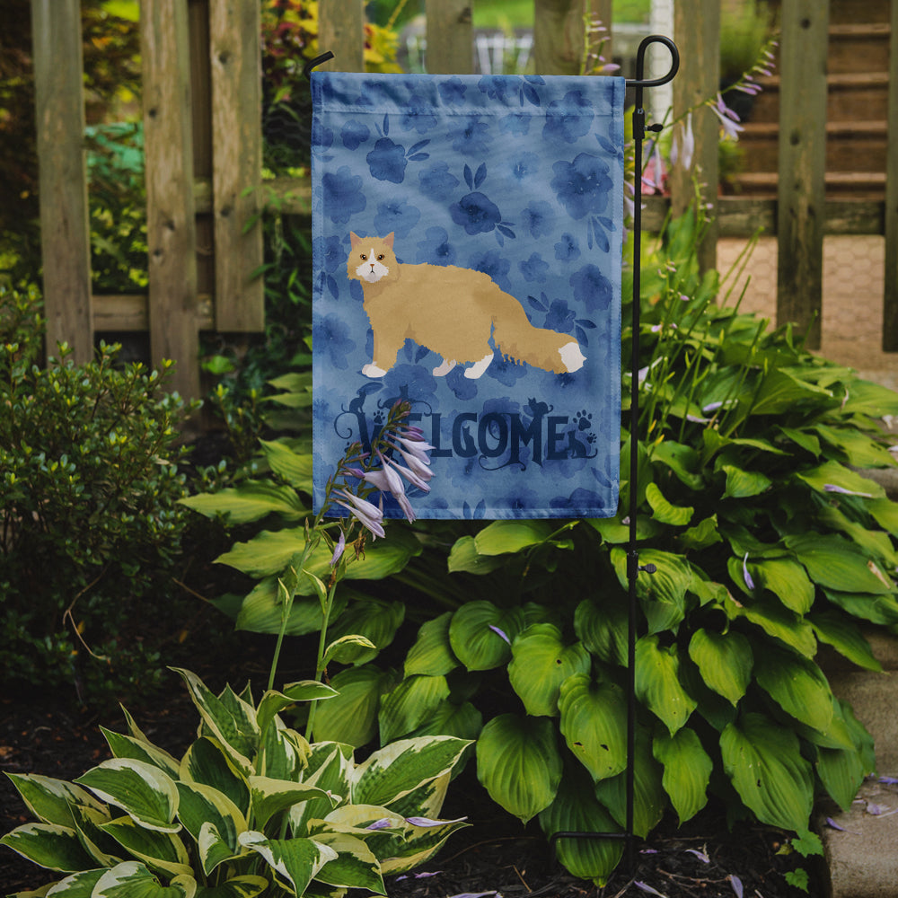 Oregon Rex Cat Welcome Garden Flag Mailbox Decorative Yard Banner Outside Patio Artwork for Flower Beds, Garden Size, Multicolor