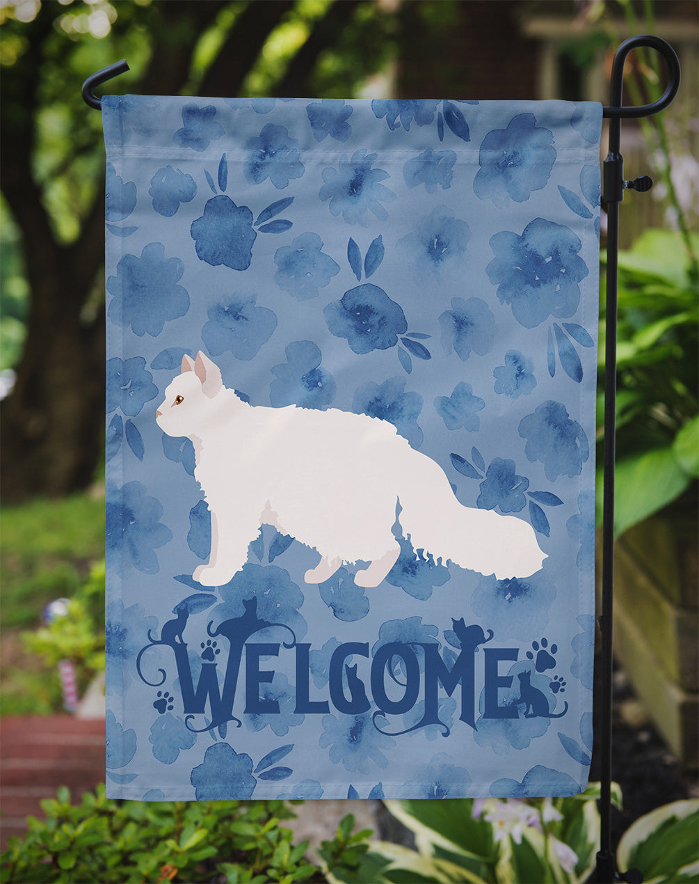 Oregon Rex #2 Cat Welcome Garden Flag Mailbox Decorative Yard Banner Outside Patio Artwork for Flower Beds, Garden Size, Multicolor