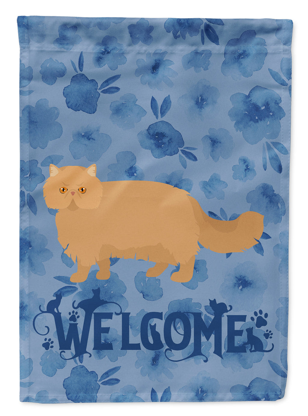 Persian Modern Cat Welcome Garden Flag Mailbox Decorative Yard Banner Outside Patio Artwork for Flower Beds, Garden Size, Multicolor