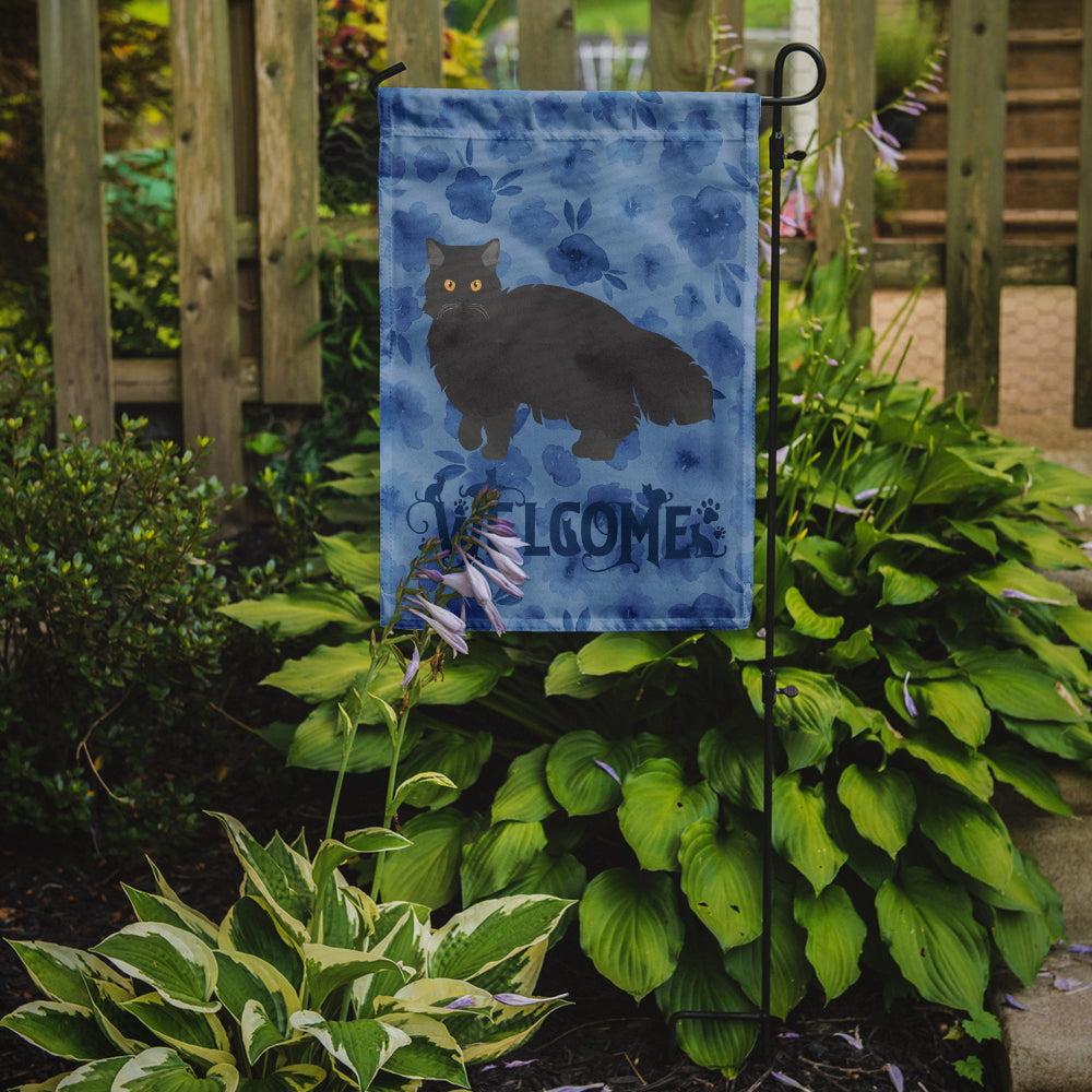 Black Persian Traditional Cat Welcome Garden Flag Mailbox Decorative Yard Banner Outside Patio Artwork for Flower Beds, Garden Size, Multicolor
