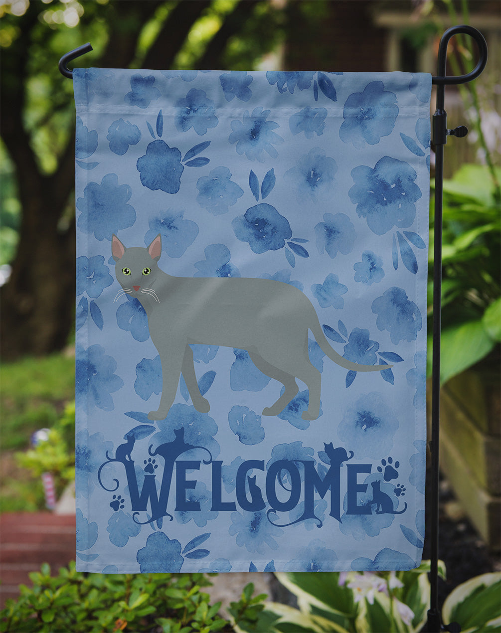 Raas Cat Welcome Garden Flag Mailbox Decorative Yard Banner Outside Patio Artwork for Flower Beds, Garden Size, Multicolor