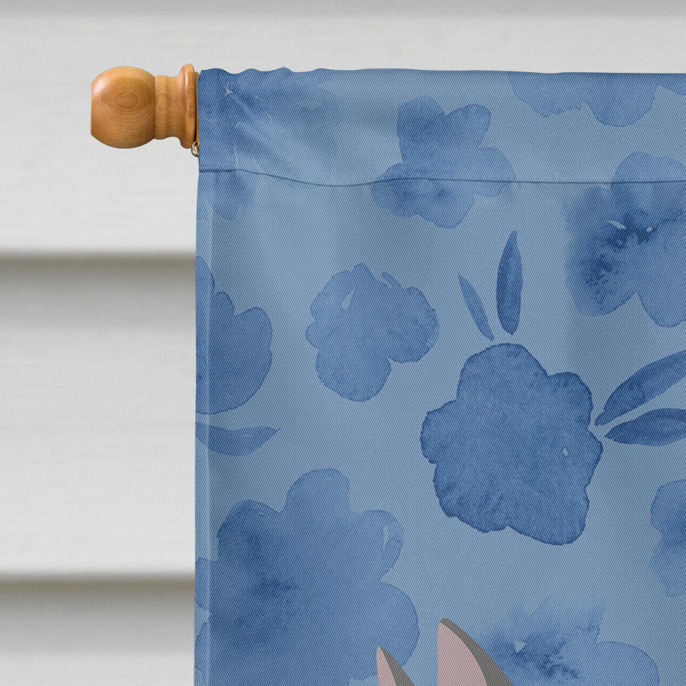 Russian Blue #2 Cat Welcome House Flag 28x40 Porch Sleeve Pole Decorative Outside Yard Banner Artwork Wall Hanging, Polyester