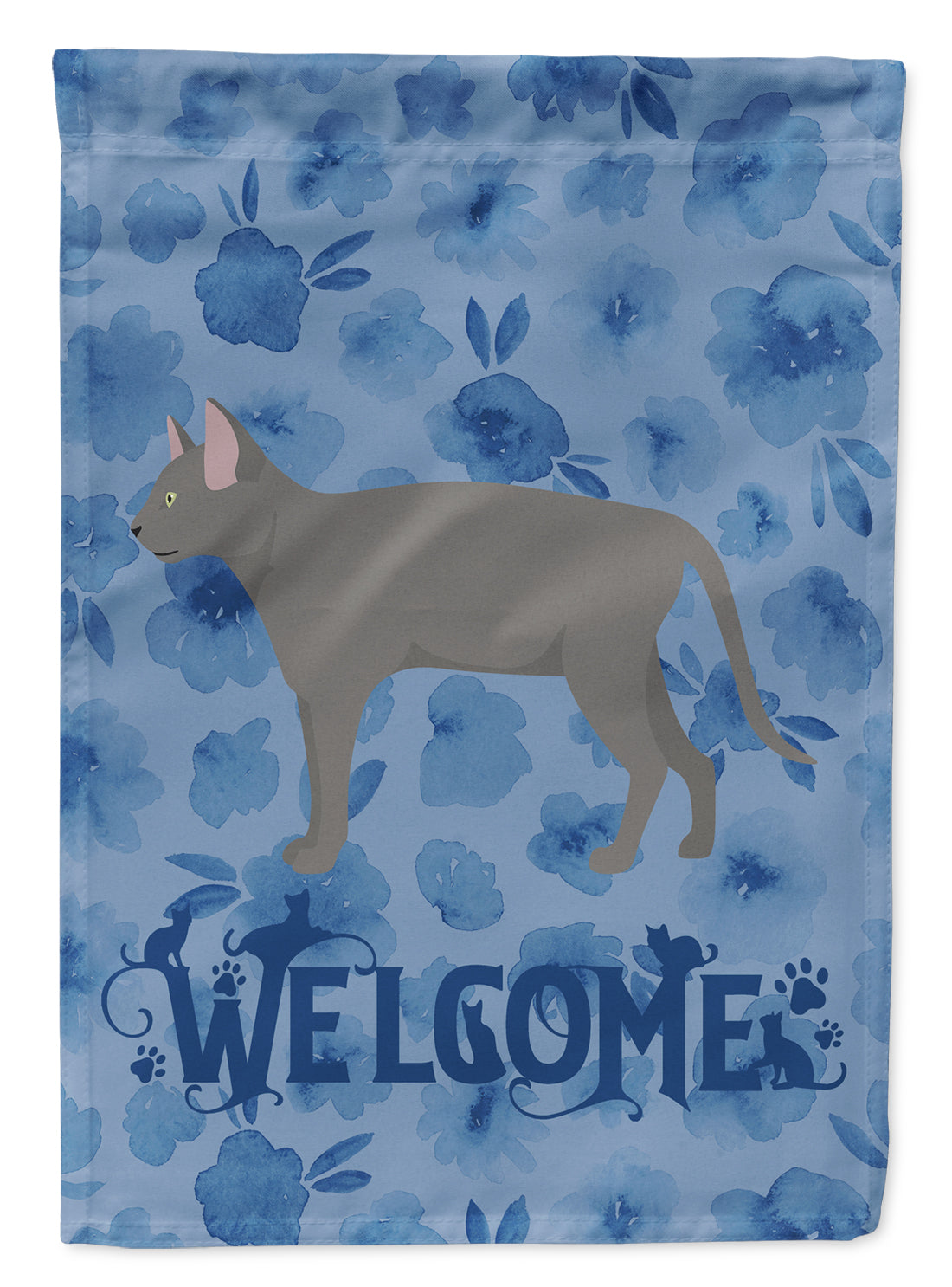 Russian Blue #2 Cat Welcome Garden Flag Mailbox Decorative Yard Banner Outside Patio Artwork for Flower Beds, Garden Size, Multicolor