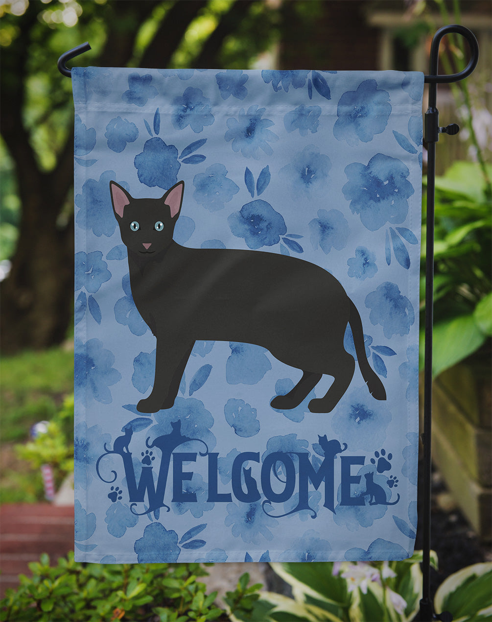 Russian White Black #1 Cat Welcome Garden Flag Mailbox Decorative Yard Banner Outside Patio Artwork for Flower Beds, Garden Size, Multicolor