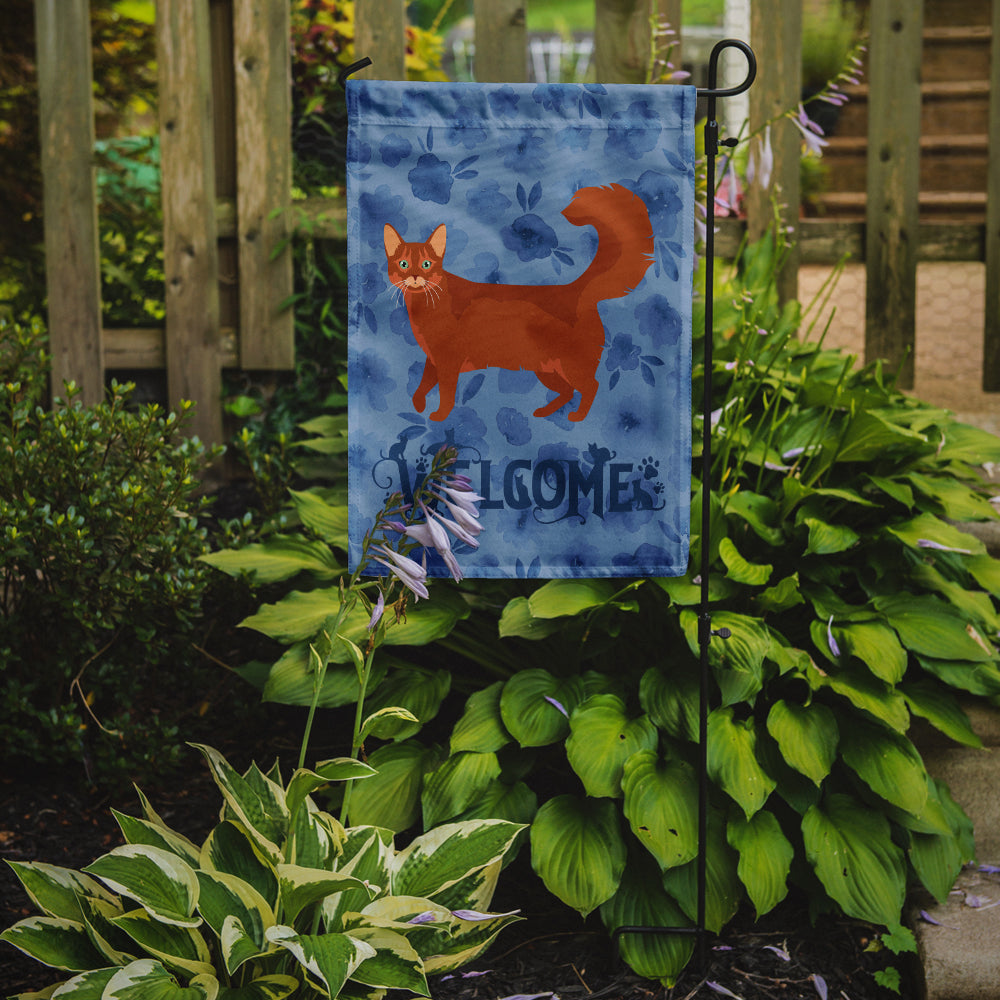 Somali Cat Welcome Garden Flag Mailbox Decorative Yard Banner Outside Patio Artwork for Flower Beds, Garden Size, Multicolor