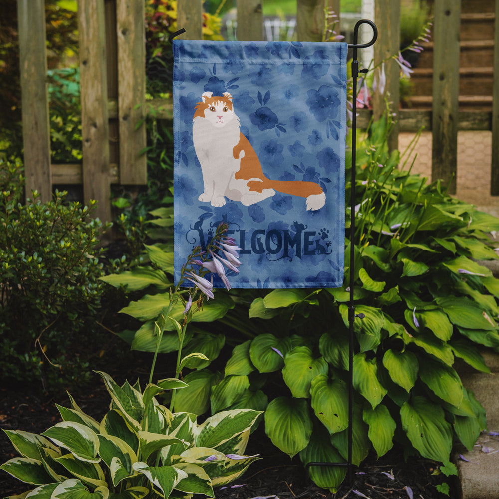 American Curl Cat Welcome Garden Flag Mailbox Decorative Yard Banner Outside Patio Artwork for Flower Beds, Garden Size, Multicolor
