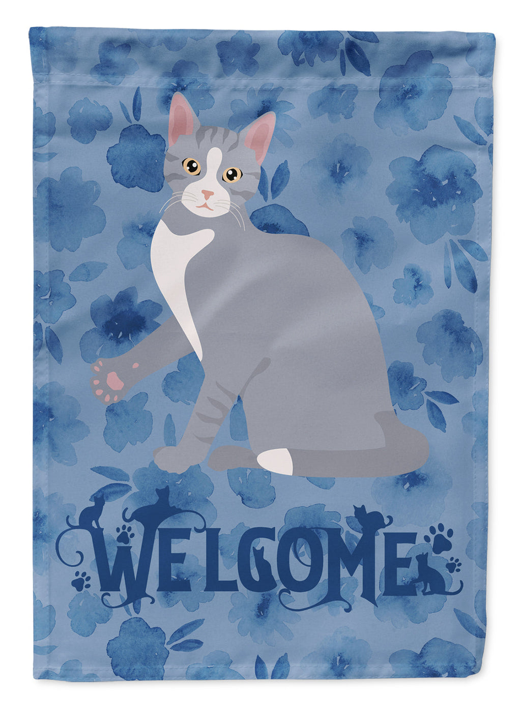 American Polydactyl #2 Cat Welcome Garden Flag Mailbox Decorative Yard Banner Outside Patio Artwork for Flower Beds, Garden Size, Multicolor