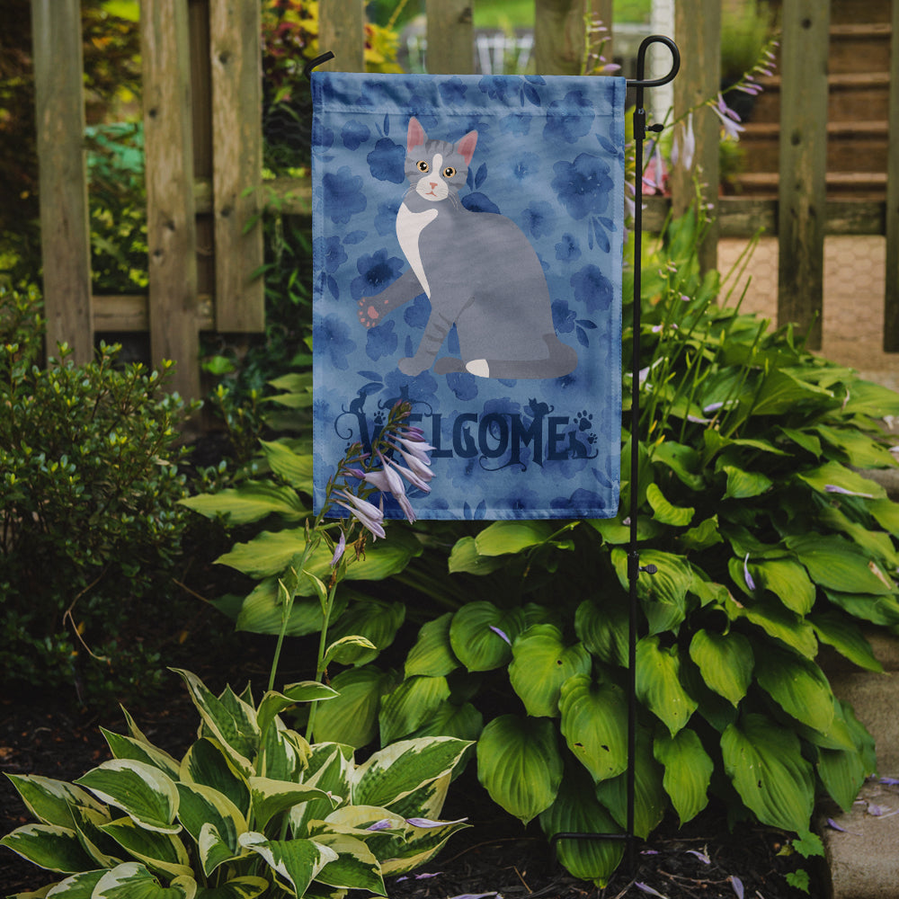 American Polydactyl #2 Cat Welcome Garden Flag Mailbox Decorative Yard Banner Outside Patio Artwork for Flower Beds, Garden Size, Multicolor