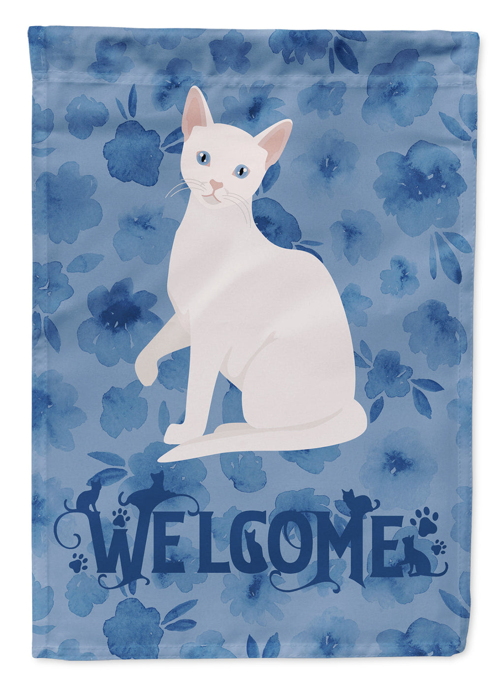 Arabian Mau Cat Welcome Garden Flag Mailbox Decorative Yard Banner Outside Patio Artwork for Flower Beds, Garden Size, Multicolor