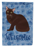 Burmese Cat Welcome Garden Flag Mailbox Decorative Yard Banner Outside Patio Artwork for Flower Beds, Garden Size, Multicolor