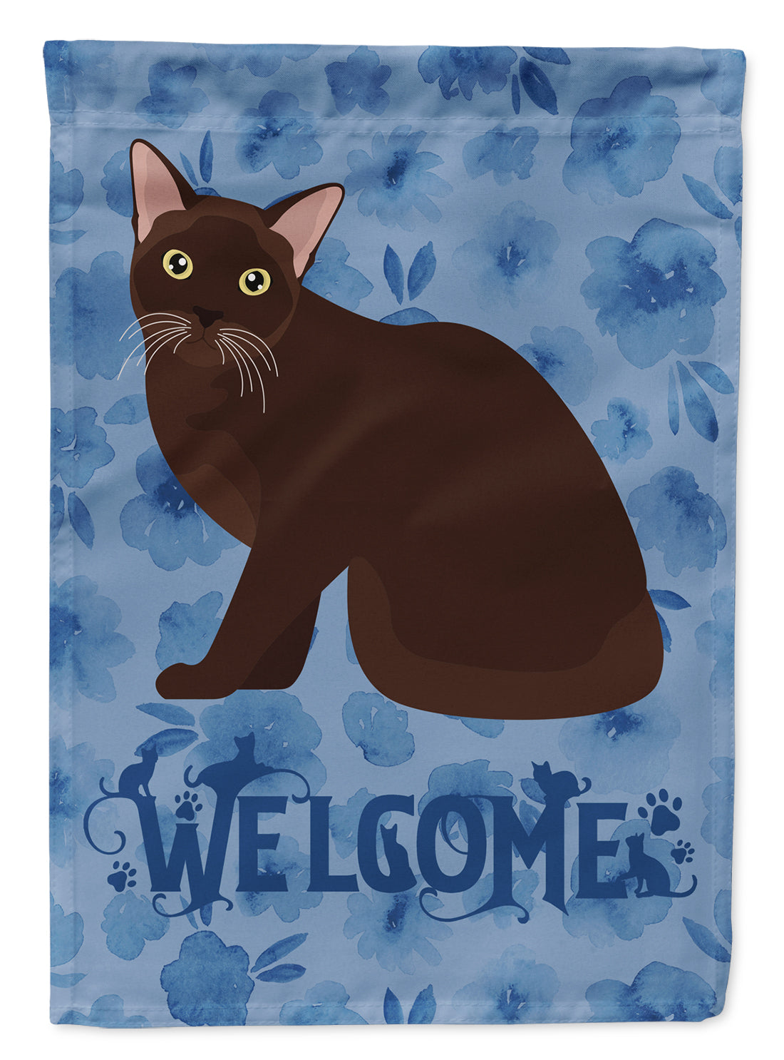 Burmese Cat Welcome Garden Flag Mailbox Decorative Yard Banner Outside Patio Artwork for Flower Beds, Garden Size, Multicolor