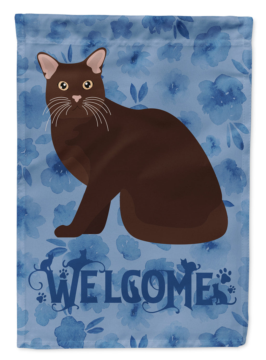 Burmese #2 Cat Welcome Garden Flag Mailbox Decorative Yard Banner Outside Patio Artwork for Flower Beds, Garden Size, Multicolor