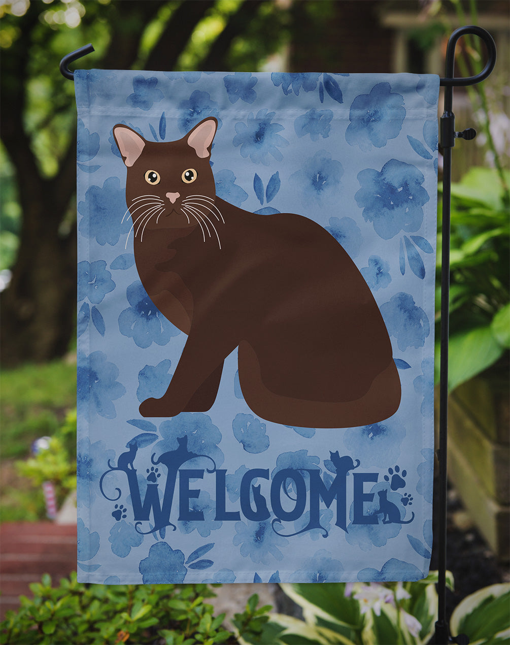 Burmese #2 Cat Welcome Garden Flag Mailbox Decorative Yard Banner Outside Patio Artwork for Flower Beds, Garden Size, Multicolor