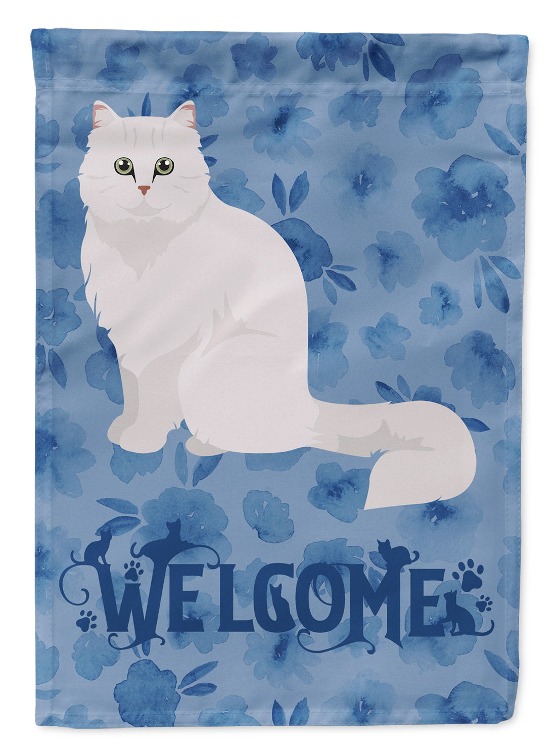 Chinchilla Persian Longhair Cat Welcome Garden Flag Mailbox Decorative Yard Banner Outside Patio Artwork for Flower Beds, Garden Size, Multicolor