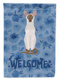 Colorpoint Shorthair Cat Welcome House Flag 28x40 Porch Sleeve Pole Decorative Outside Yard Banner Artwork Wall Hanging, Polyester