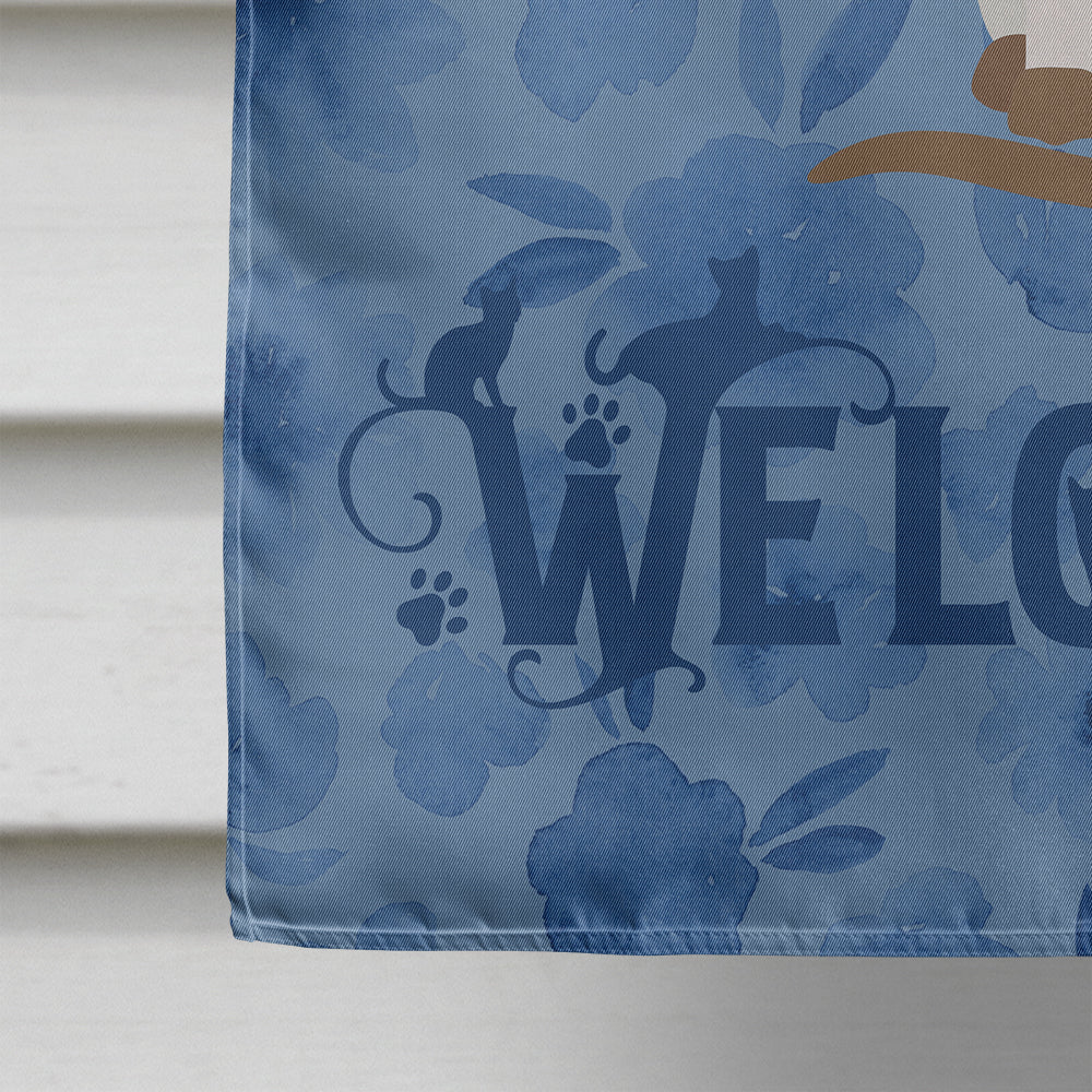 Colorpoint Shorthair Cat Welcome House Flag 28x40 Porch Sleeve Pole Decorative Outside Yard Banner Artwork Wall Hanging, Polyester