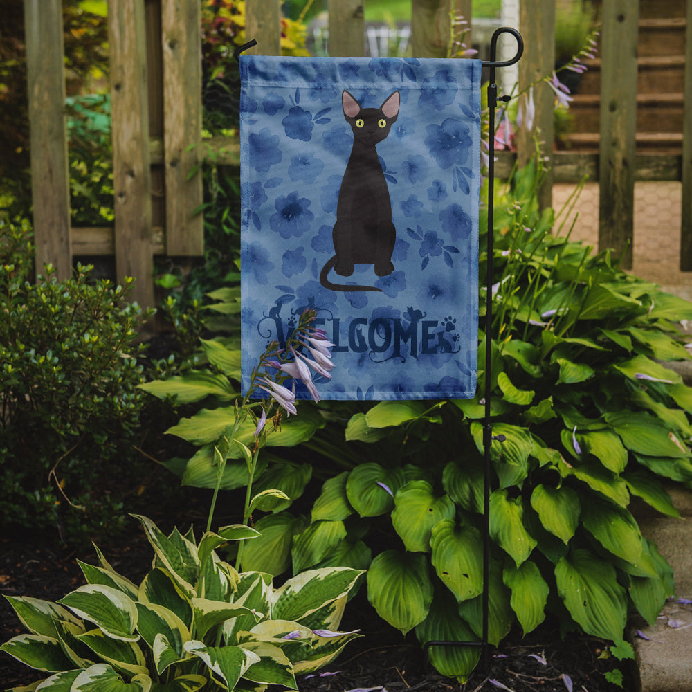 Devon Rex #3 Cat Welcome Garden Flag Mailbox Decorative Yard Banner Outside Patio Artwork for Flower Beds, Garden Size, Multicolor