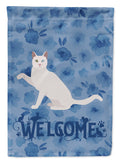 Khao Manee Cat Welcome Garden Flag Mailbox Decorative Yard Banner Outside Patio Artwork for Flower Beds, Garden Size, Multicolor