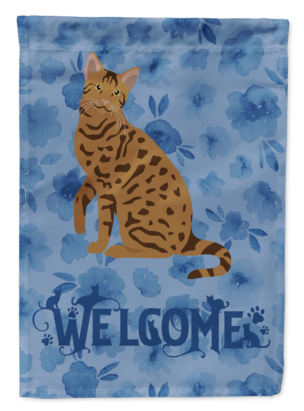 Ocicat #2 Cat Welcome Garden Flag Mailbox Decorative Yard Banner Outside Patio Artwork for Flower Beds, Garden Size, Multicolor