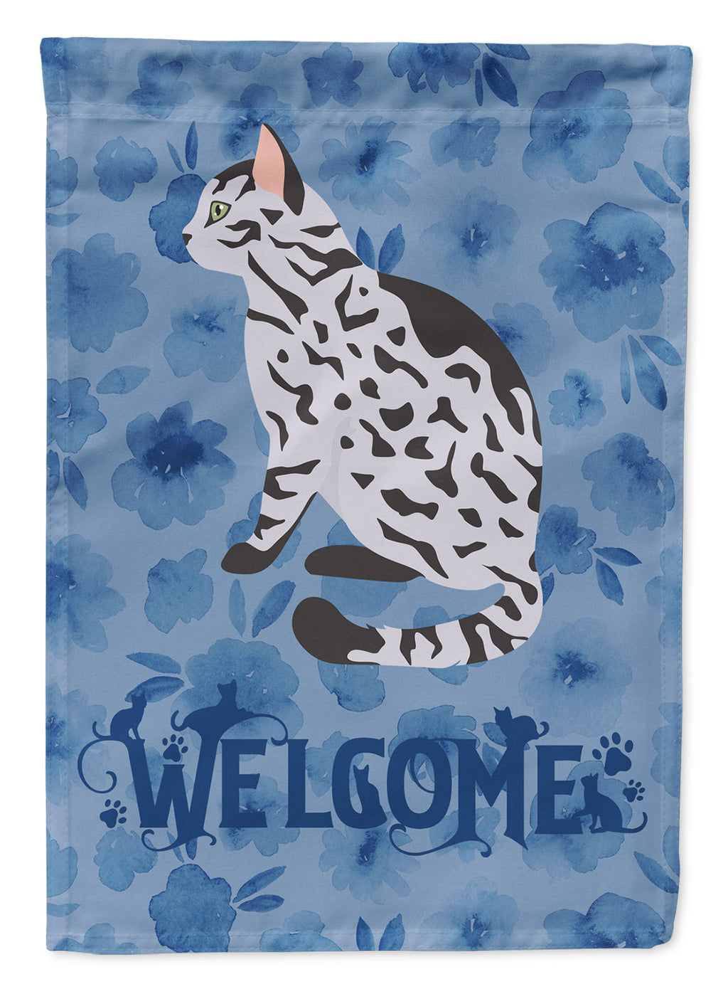 Serengeti Cat Welcome Garden Flag Mailbox Decorative Yard Banner Outside Patio Artwork for Flower Beds, Garden Size, Multicolor