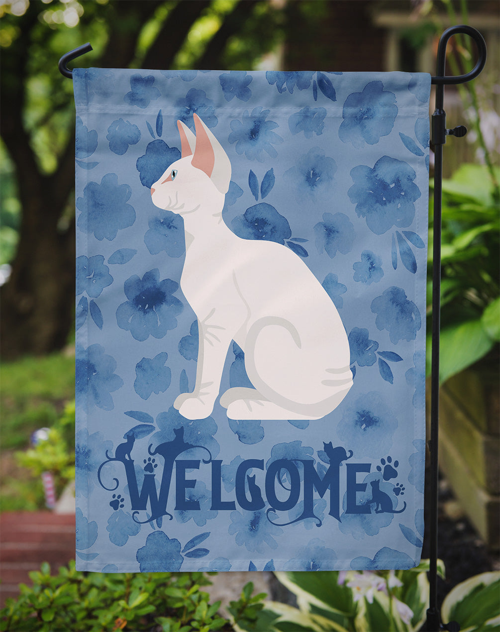 Sphynx #3 Cat Welcome Garden Flag Mailbox Decorative Yard Banner Outside Patio Artwork for Flower Beds, Garden Size, Multicolor