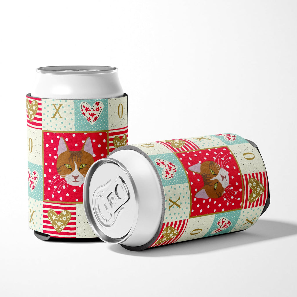 Aegean Cat Love Can or Bottle Hugger Cooler Sleeve for Standard 12 oz Cans, Insulated Foam Beer & Soda Can Hugger Reusable