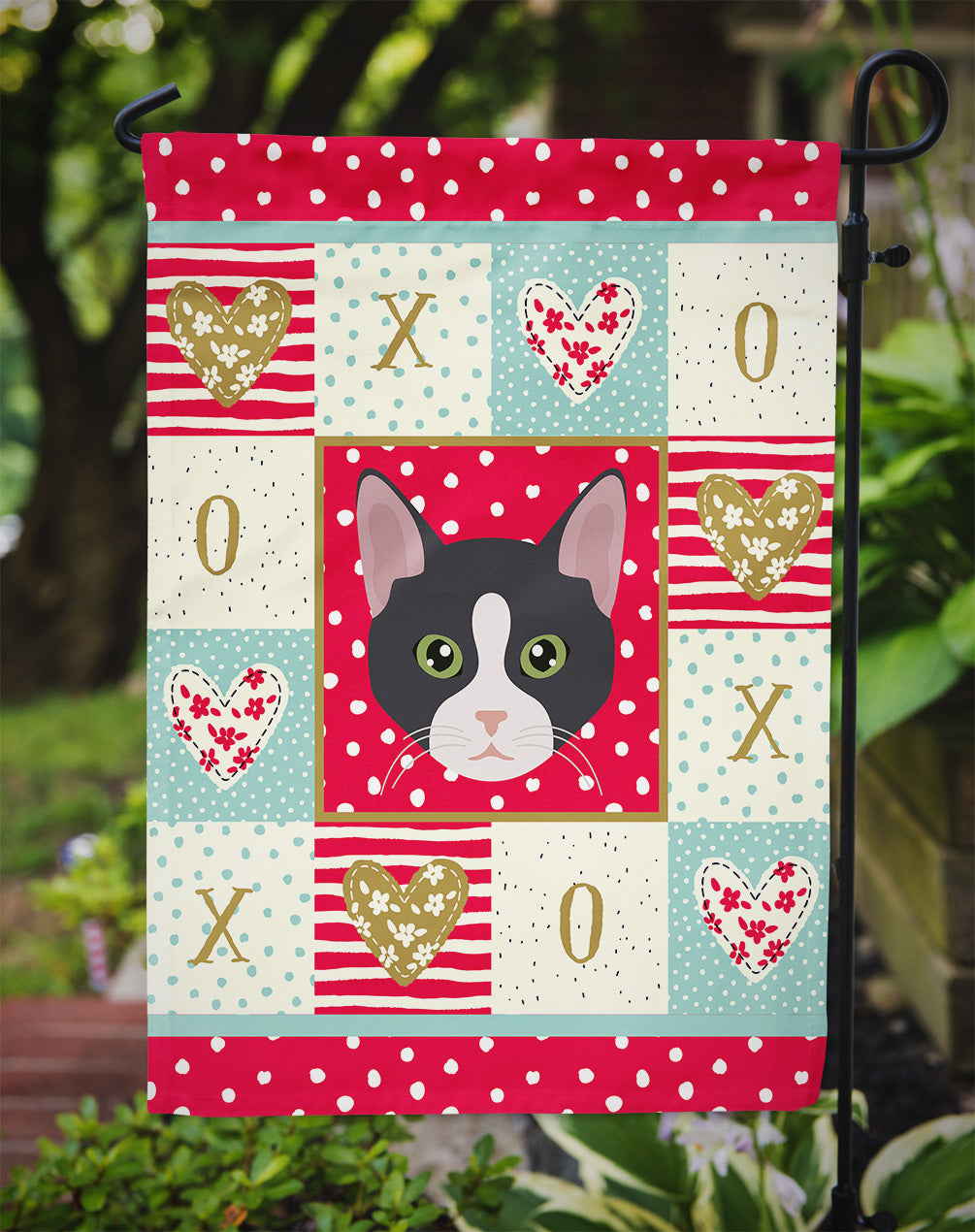 American Polydactyl Cat Love Garden Flag Mailbox Decorative Yard Banner Outside Patio Artwork for Flower Beds, Garden Size, Multicolor