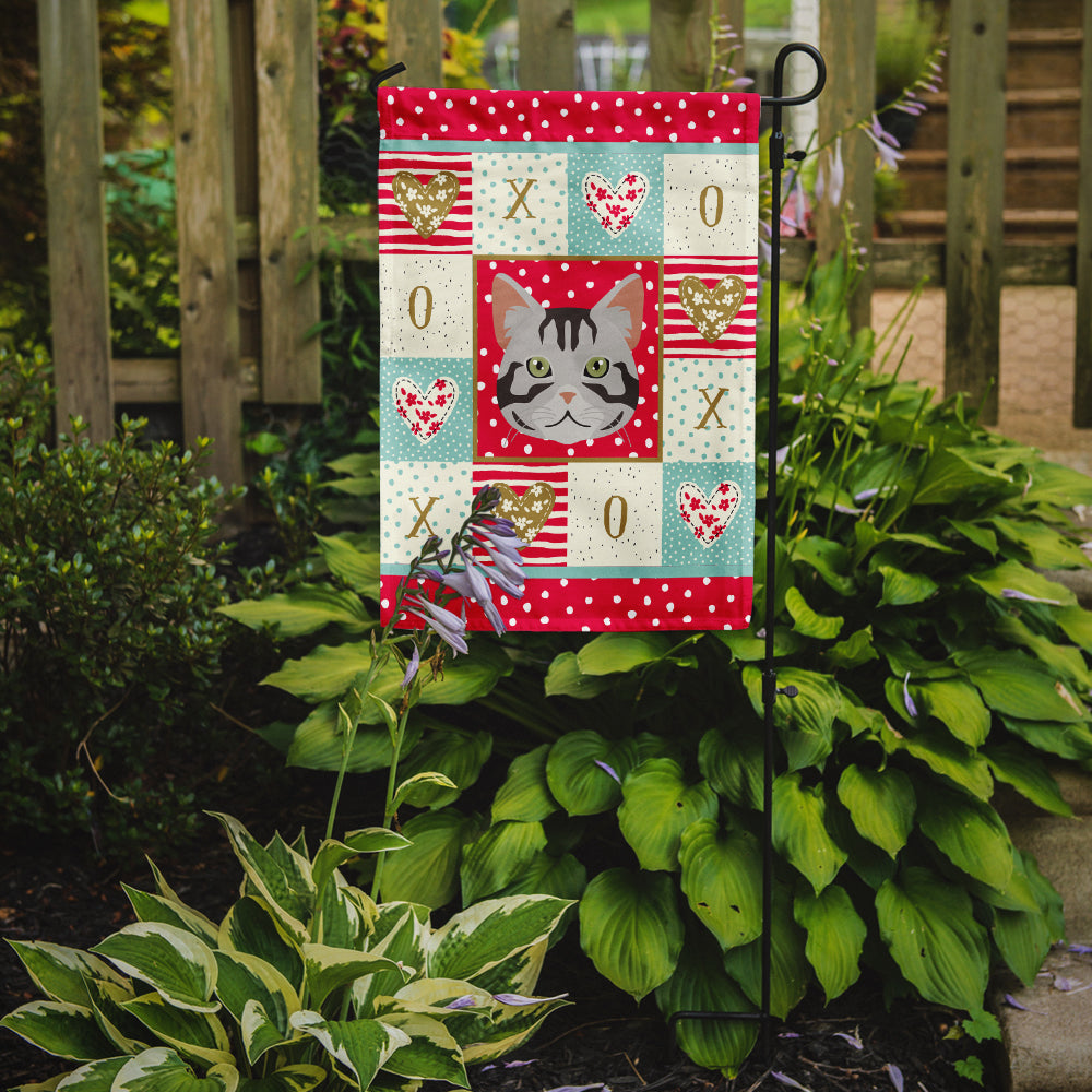 American Shorthair Cat Love Garden Flag Mailbox Decorative Yard Banner Outside Patio Artwork for Flower Beds, Garden Size, Multicolor