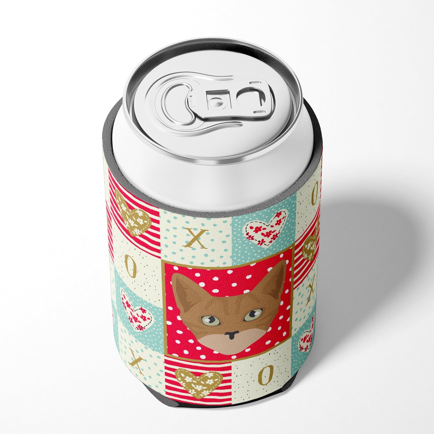 Australian Mist Cat Love Can or Bottle Hugger Cooler Sleeve for Standard 12 oz Cans, Insulated Foam Beer & Soda Can Hugger Reusable