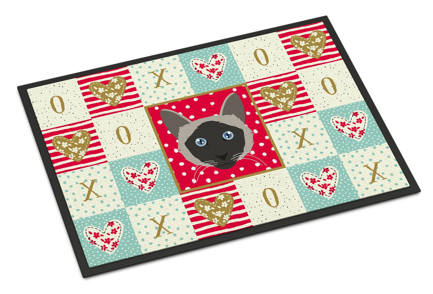Balinese Cat Love Doormat Indoor Outdoor 18H X 27W Front Door Mat Rugs for Entryway, Non Slip Washable
