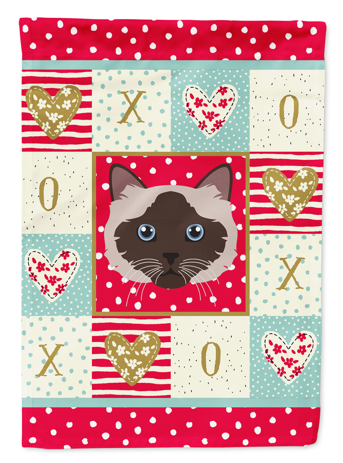 Birman Cat Love Garden Flag Mailbox Decorative Yard Banner Outside Patio Artwork for Flower Beds, Garden Size, Multicolor