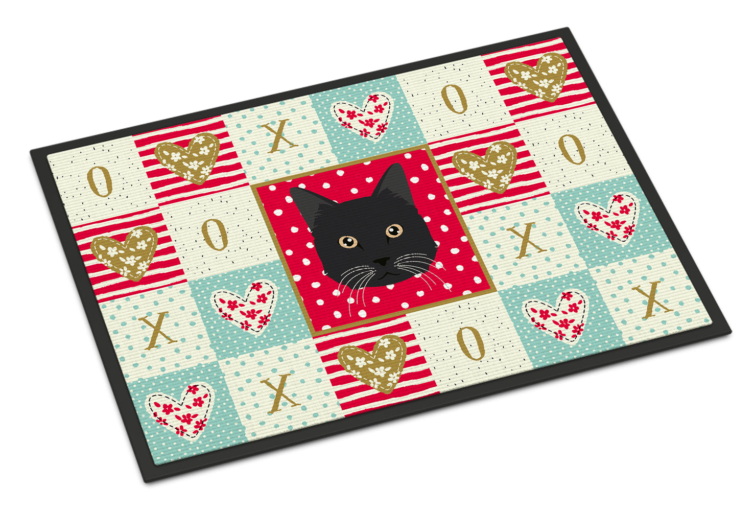 Chantilly Tiffany Cat Love Doormat Indoor Outdoor 18H X 27W Front Door Mat Rugs for Entryway, Non Slip Washable