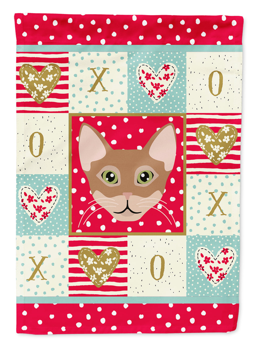 Chausie Cat Love Garden Flag Mailbox Decorative Yard Banner Outside Patio Artwork for Flower Beds, Garden Size, Multicolor