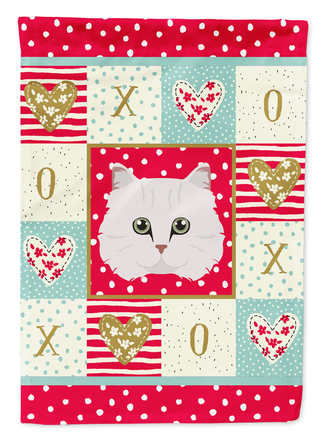 Chinchilla Persian Longhair Cat Love Garden Flag Mailbox Decorative Yard Banner Outside Patio Artwork for Flower Beds, Garden Size, Multicolor