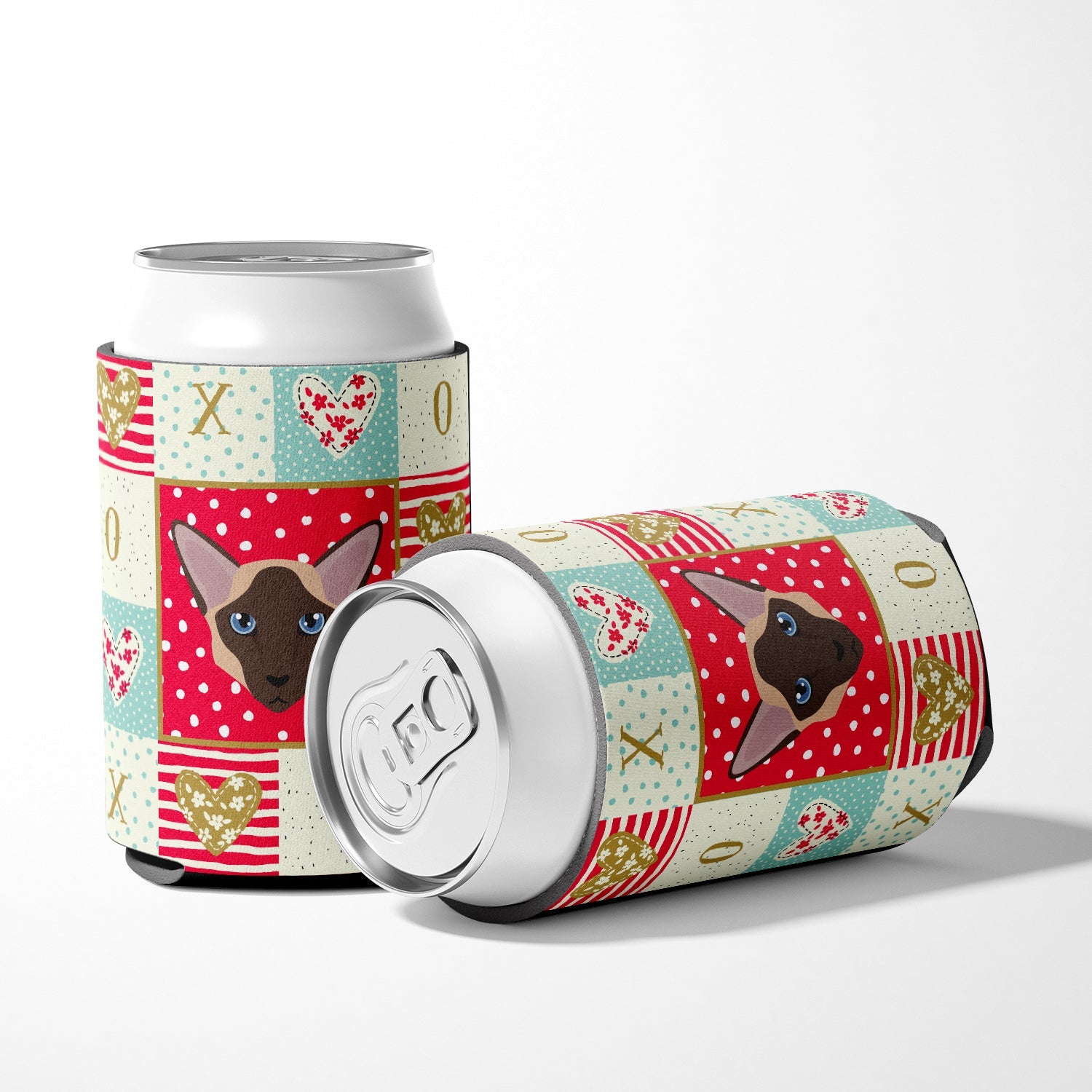 Colorpoint Longhair Cat Love Can or Bottle Hugger Cooler Sleeve for Standard 12 oz Cans, Insulated Foam Beer & Soda Can Hugger Reusable