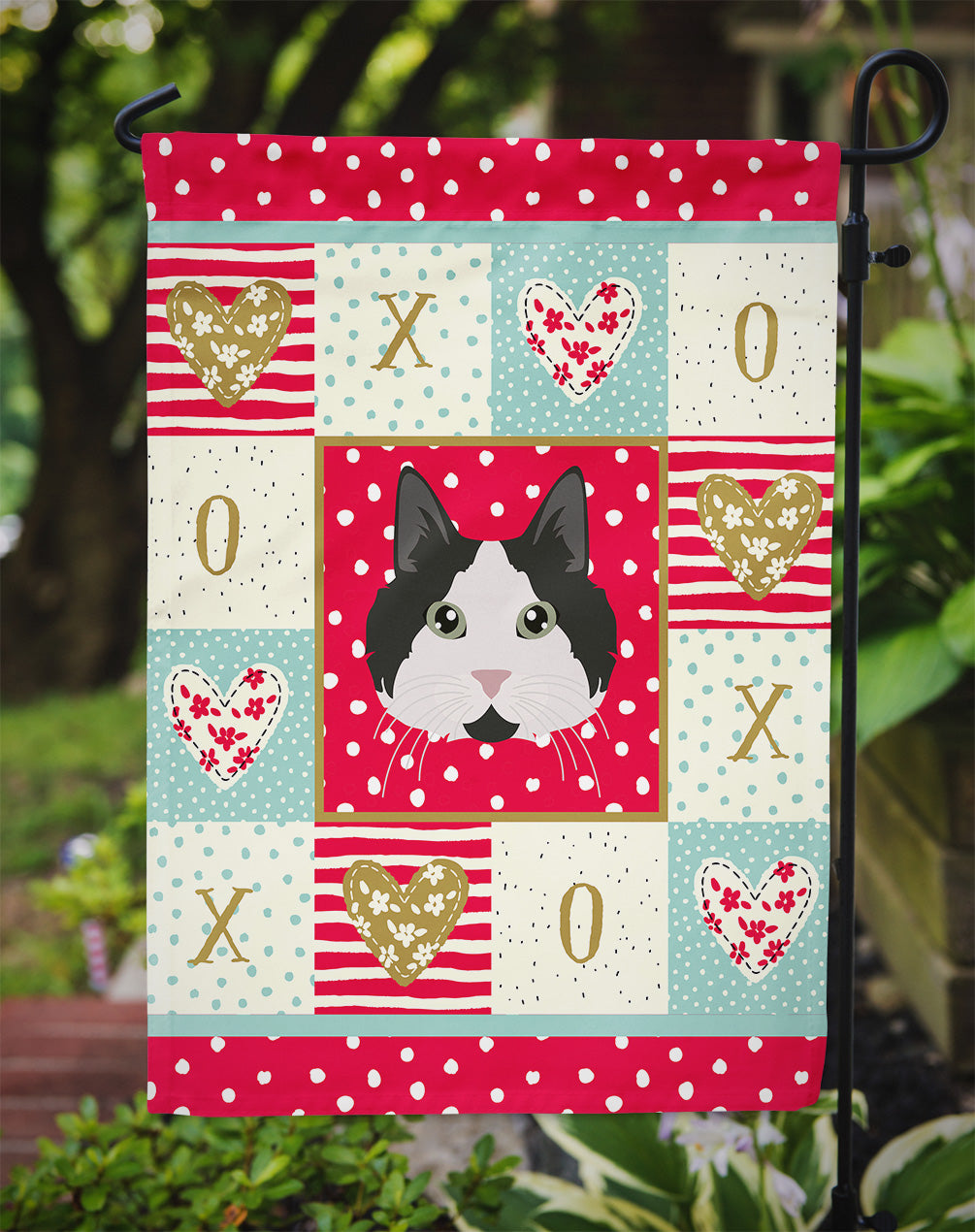 Cymric Cat Love Garden Flag Mailbox Decorative Yard Banner Outside Patio Artwork for Flower Beds, Garden Size, Multicolor