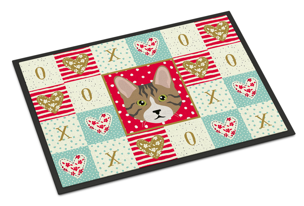 Dragon Li Cat Love Doormat Indoor Outdoor 24H X 36W Front Door Mat Rugs for Entryway, Non Slip Washable Low Pile,