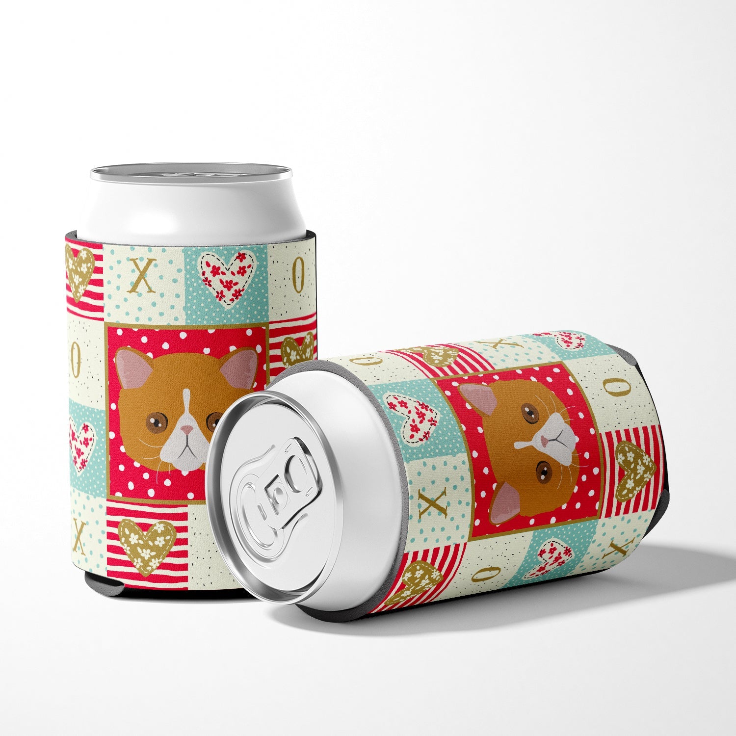 Exotic Shorthair Cat Love Can or Bottle Hugger Cooler Sleeve for Standard 12 oz Cans, Insulated Foam Beer & Soda Can Hugger Reusable