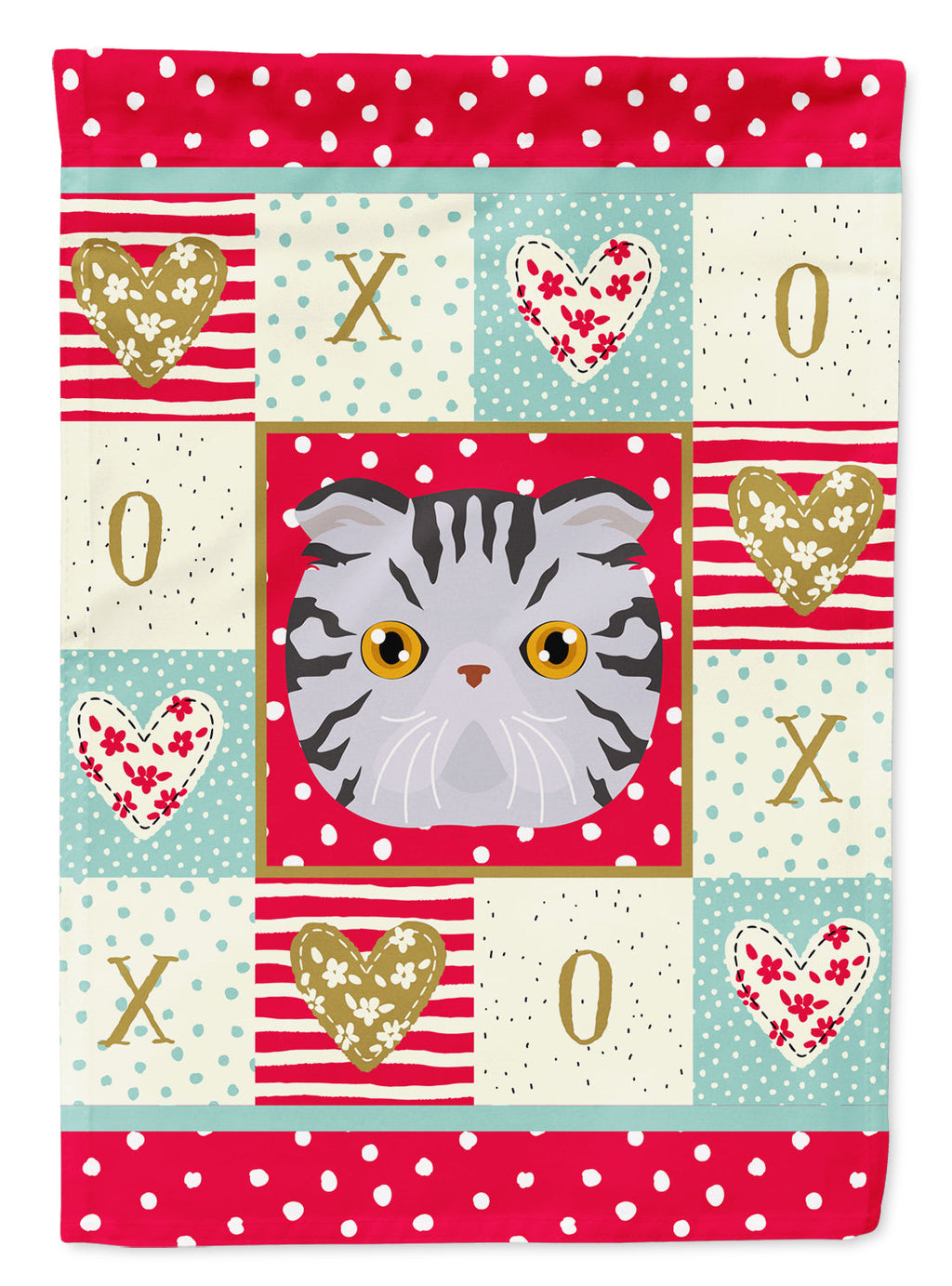 Foldex Exotic Fold Cat Love Garden Flag Mailbox Decorative Yard Banner Outside Patio Artwork for Flower Beds, Garden Size, Multicolor