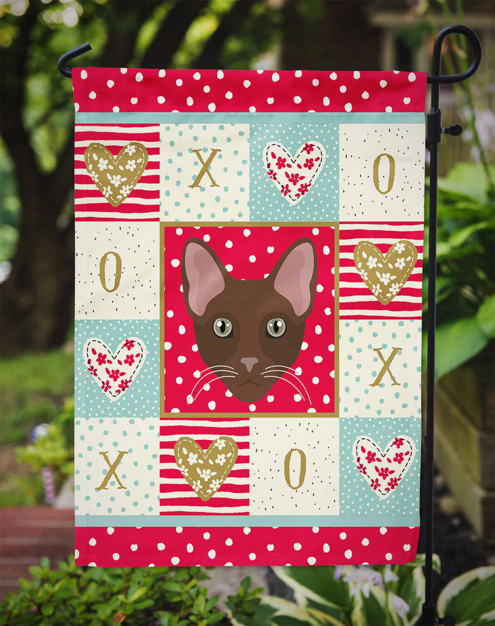 Havana Brown Cat Love Garden Flag Mailbox Decorative Yard Banner Outside Patio Artwork for Flower Beds, Garden Size, Multicolor