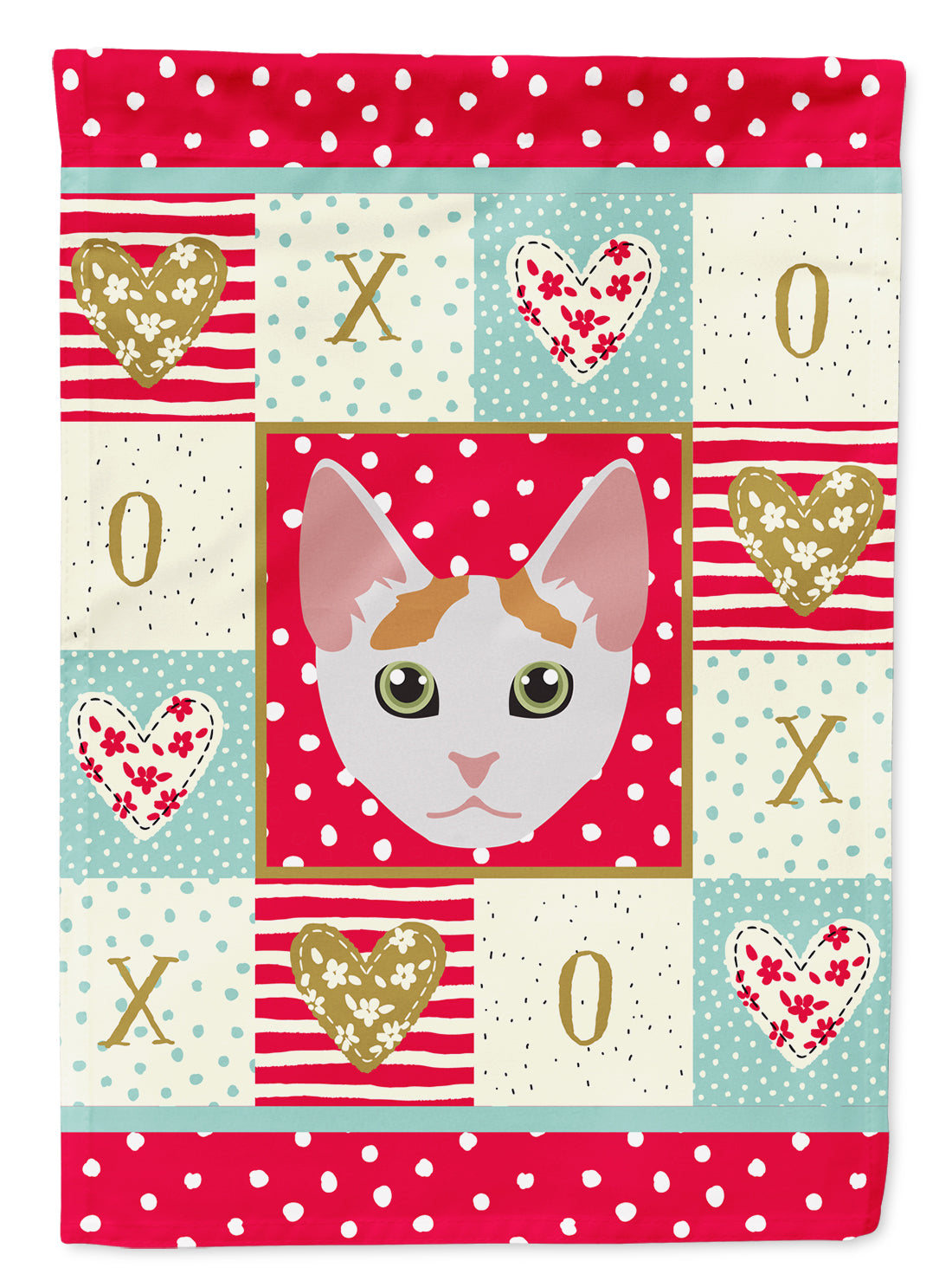 Japanese Bobtail Cat Love Garden Flag Mailbox Decorative Yard Banner Outside Patio Artwork for Flower Beds, Garden Size, Multicolor