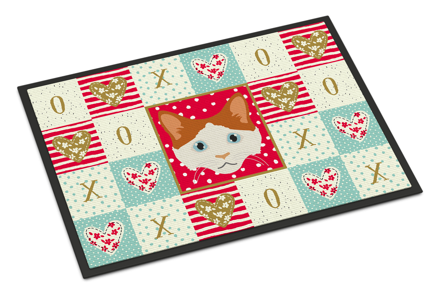 La Perm Cat Love Doormat Indoor Outdoor 24H X 36W Front Door Mat Rugs for Entryway, Non Slip Washable Low Pile,