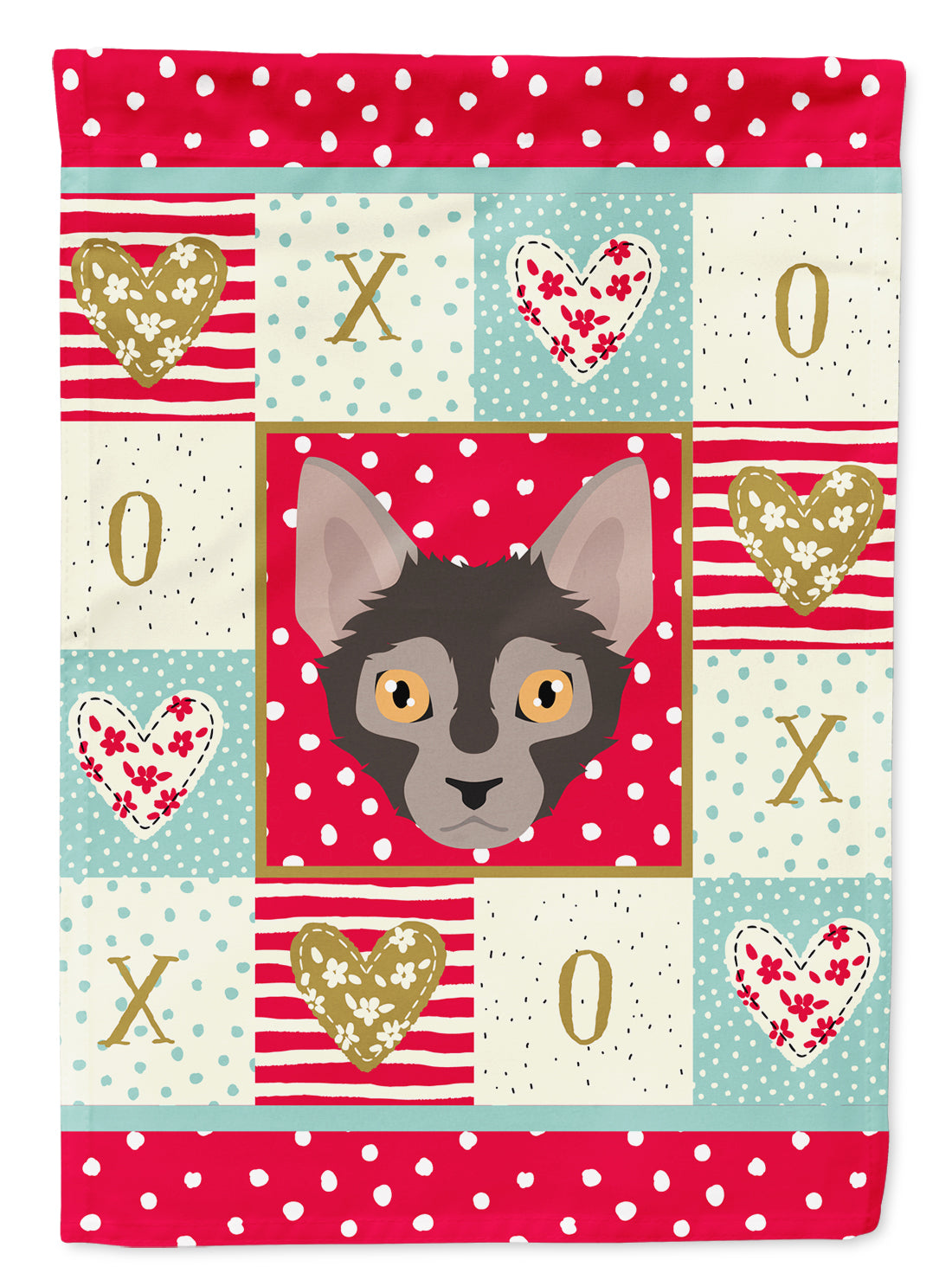 Lykoi Cat Love Garden Flag Mailbox Decorative Yard Banner Outside Patio Artwork for Flower Beds, Garden Size, Multicolor